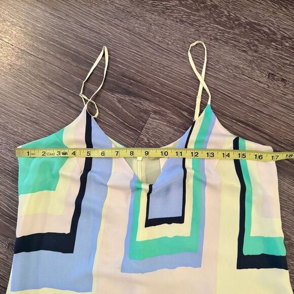 Anthropologie Maeve Abstracted Geometric Colorblock Maxi Slip Dress - Picture 4 of 6